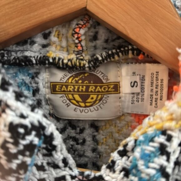 Earth Ragz Mexican Blanket Hoodie Baja Hippie Pullover Size Small - Picture 3 of 9